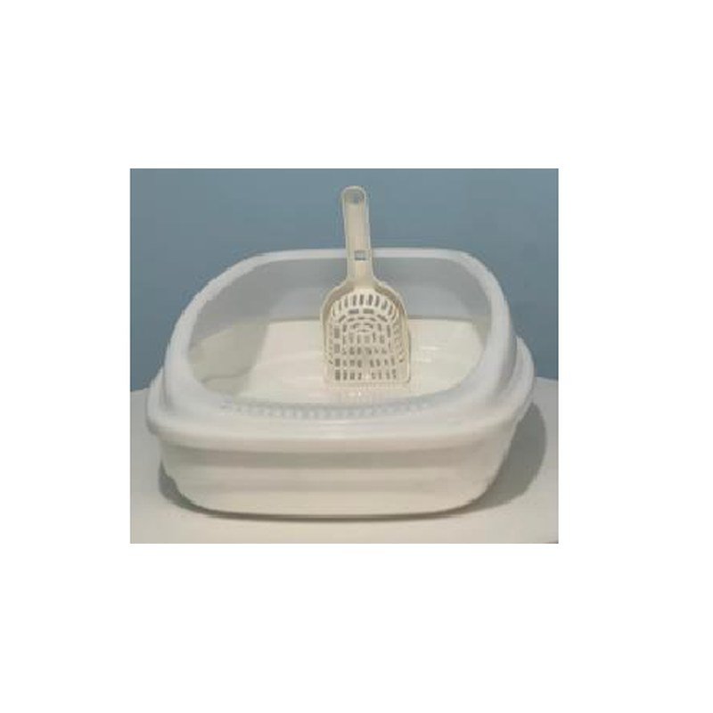 Petelier Essentials - Cat Litter Box - White