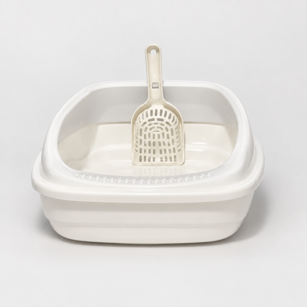 Petelier Essentials — Cat Litter Box - White
