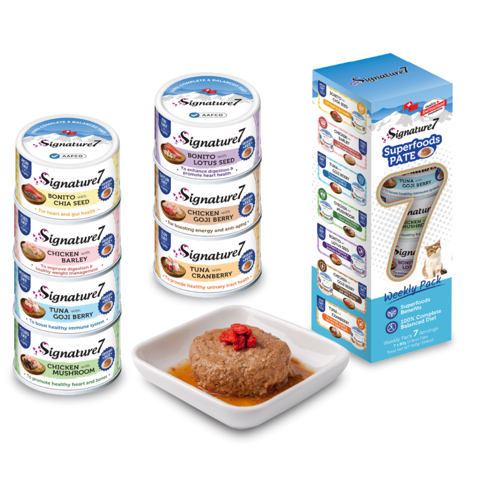 Signature7 Cat Superfoods Pate Variety Pack – 7 × 80g